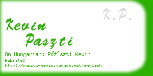 kevin paszti business card